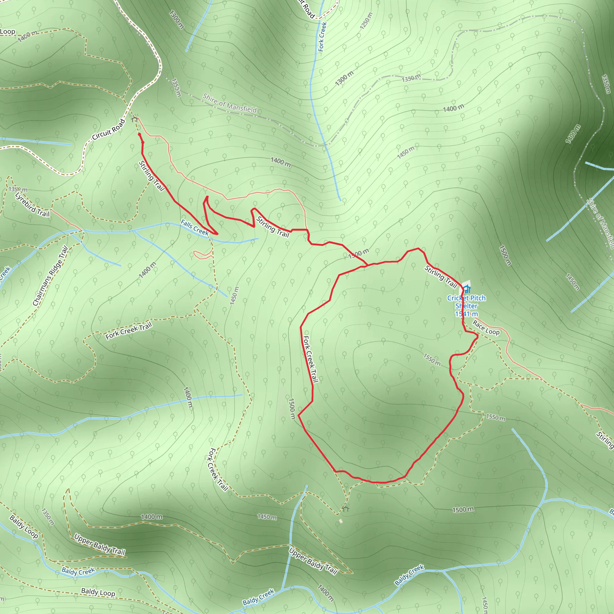 Wombat Drop Interpretive Loop Trail mobile static map