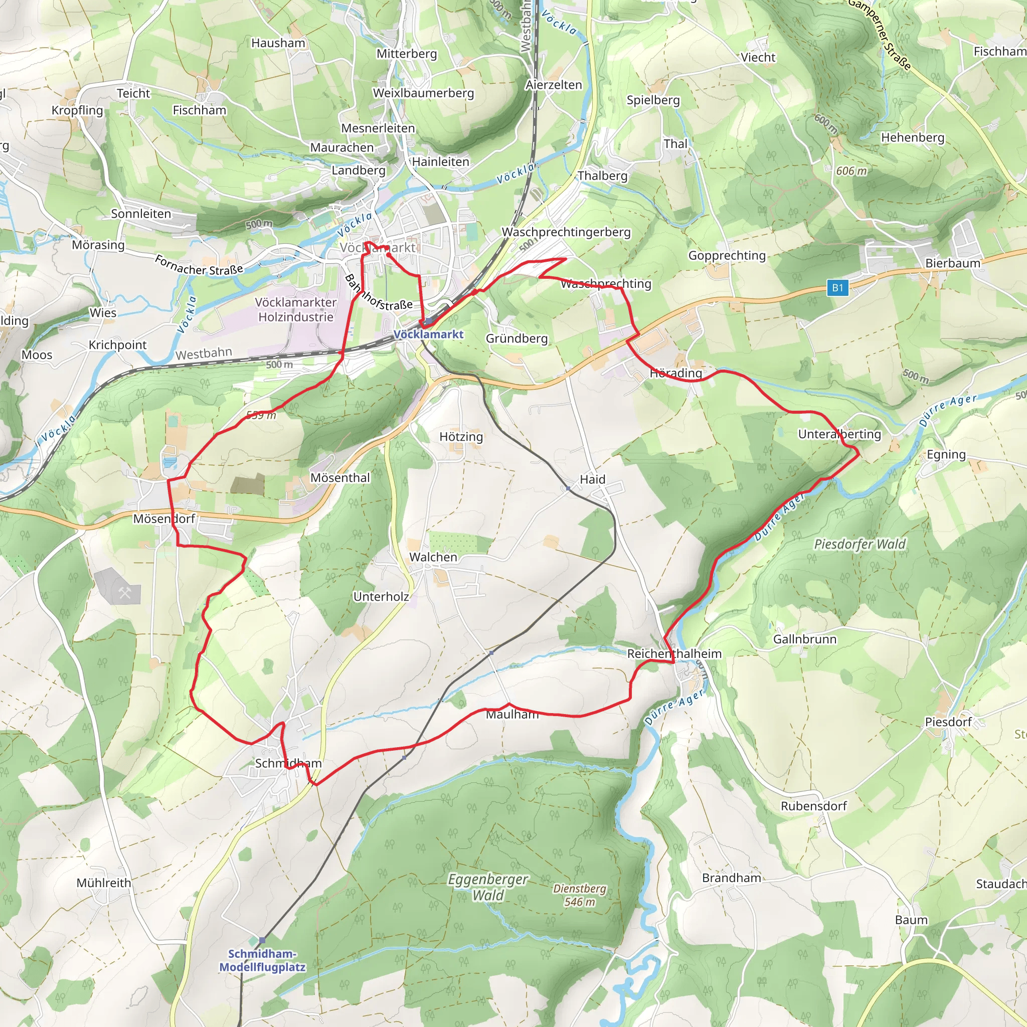 Vöcklamarkt-Pfaffing Loop mobile static map