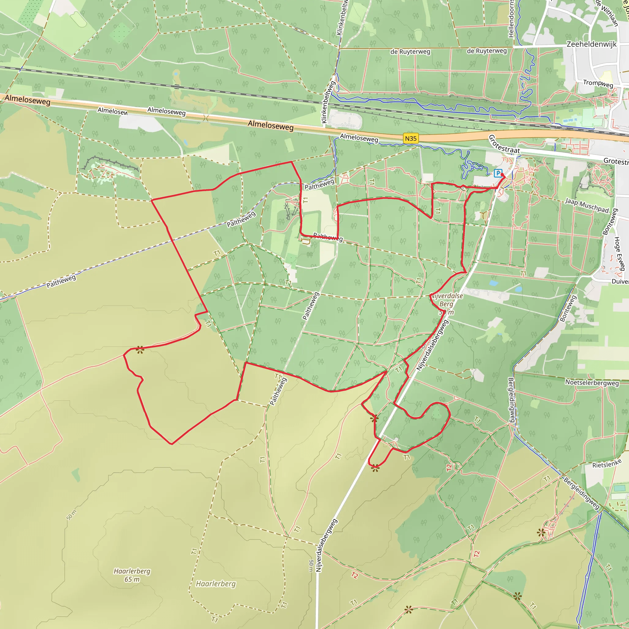 Noetselerberg and Eindhovense Loop mobile static map