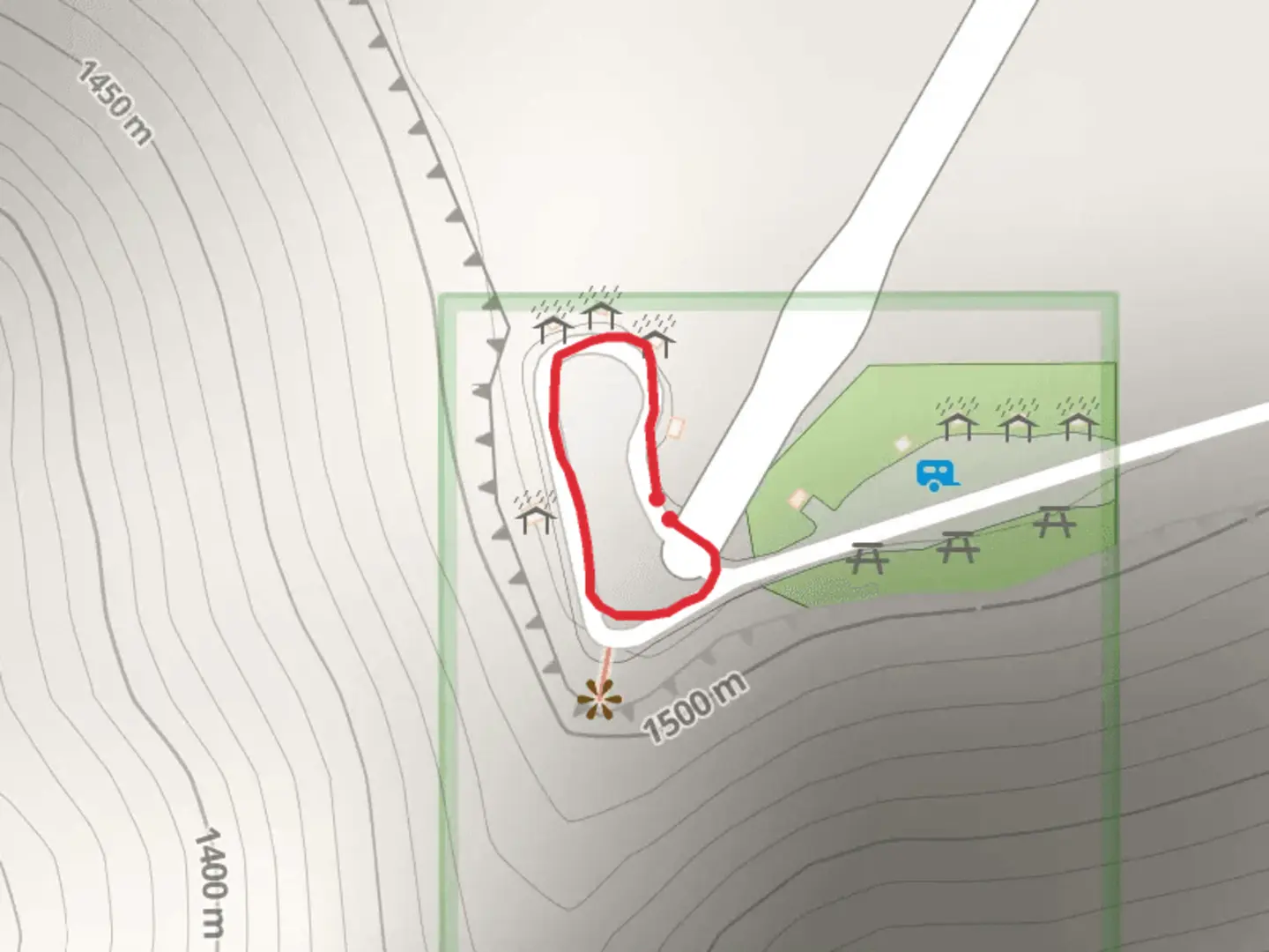 An image depicting the trail Goosenecks State Park Loop and its surrounding area.