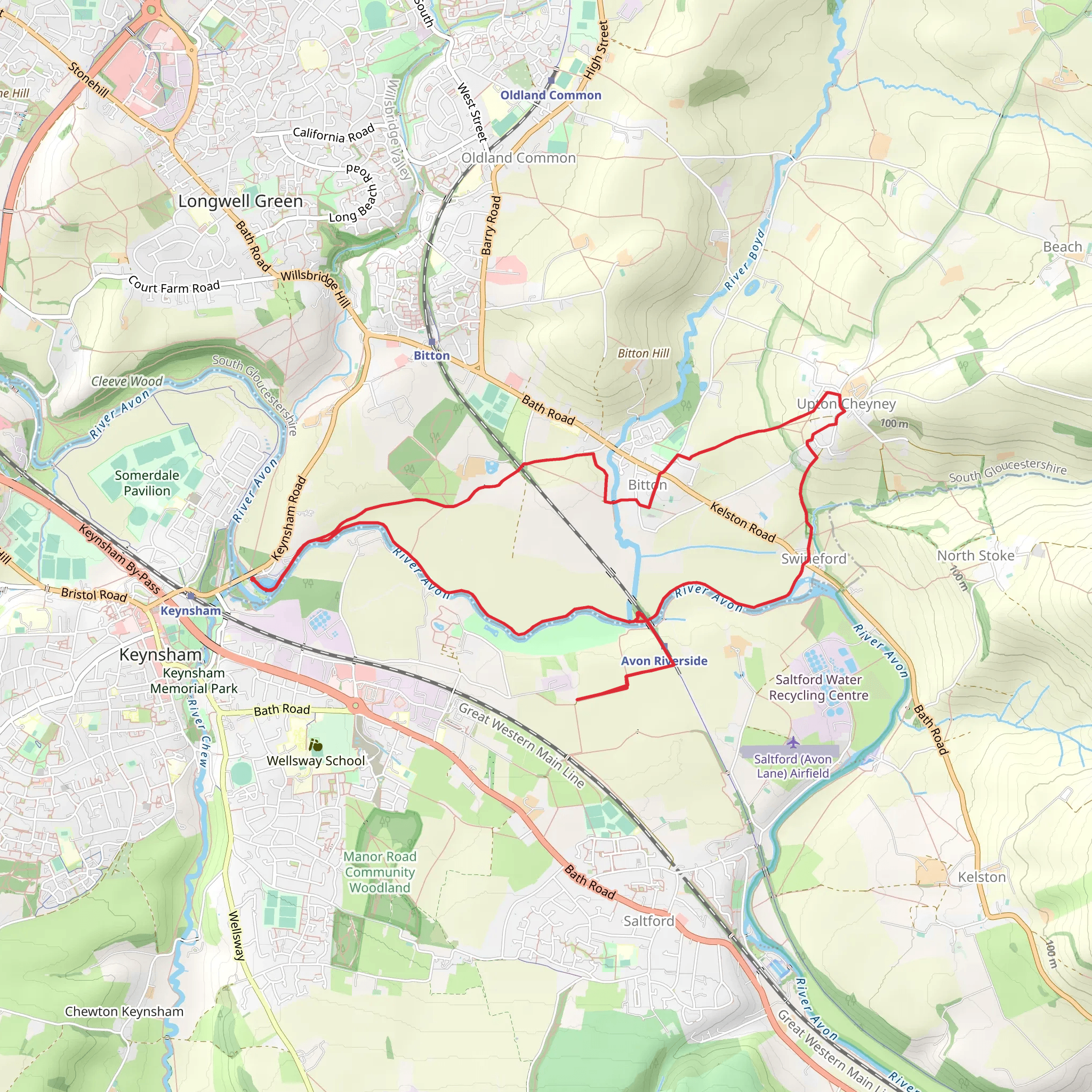 Keynsham Loop mobile static map