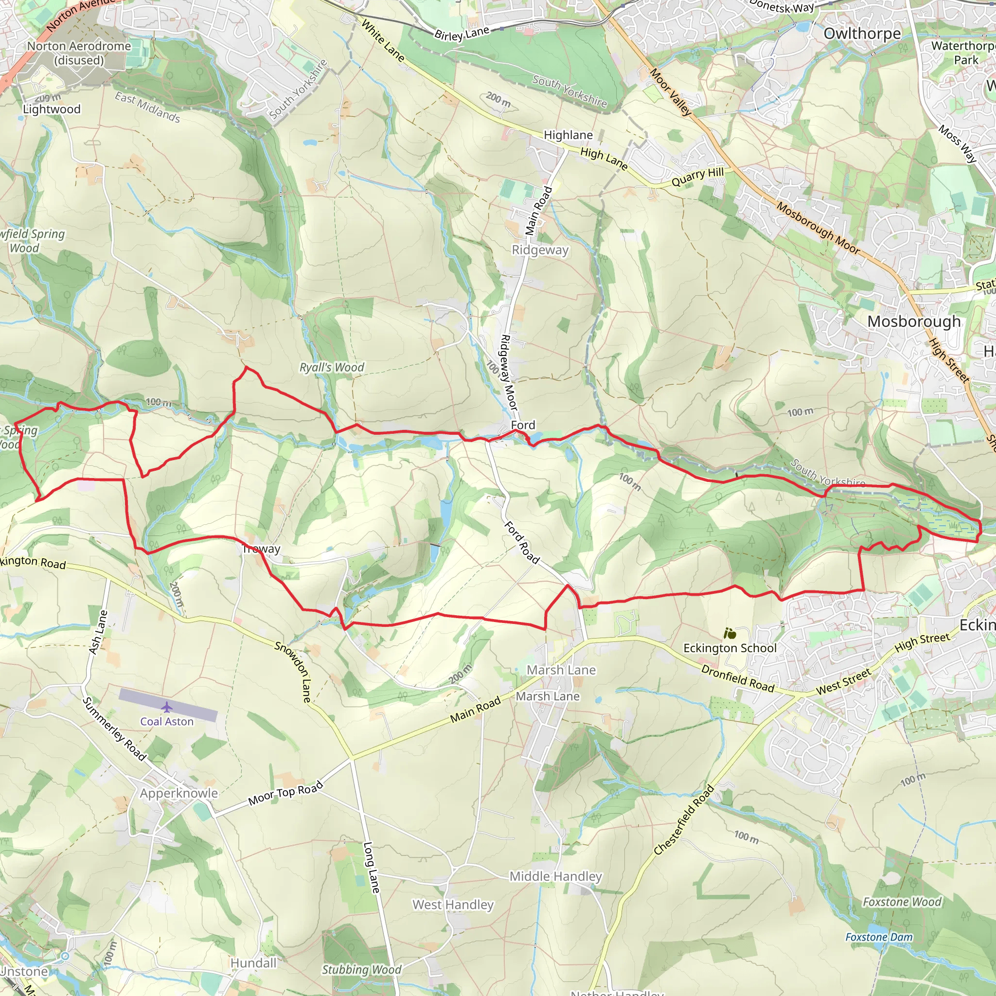 The Moss Valley from Ford mobile static map