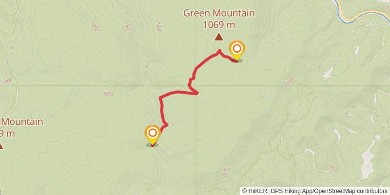 Otter Creek Loop alt 1 Map