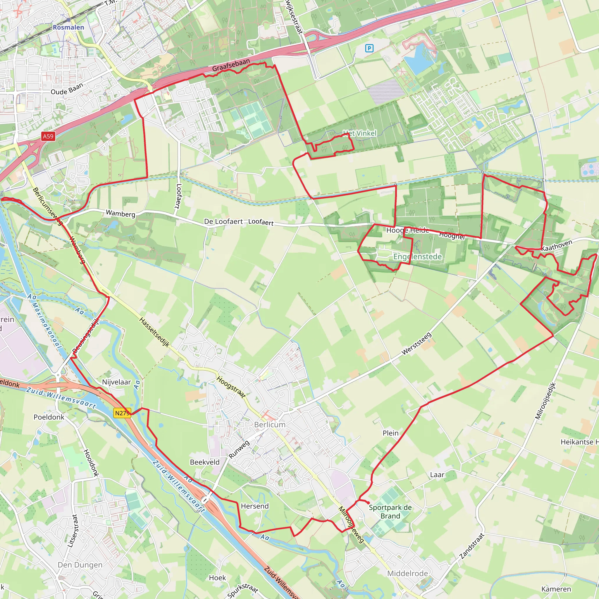 Engelenstede via Ons Kloosterpad and Rondom de Sint Jan mobile static map
