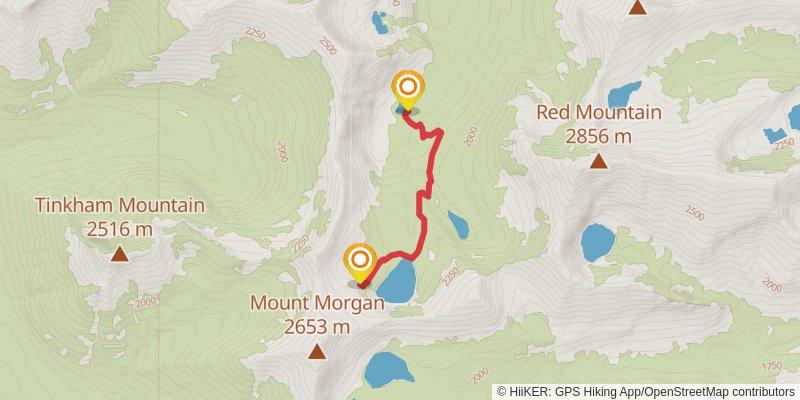 Cut Bank Pass via Pitamakan Trail stage 2 Map