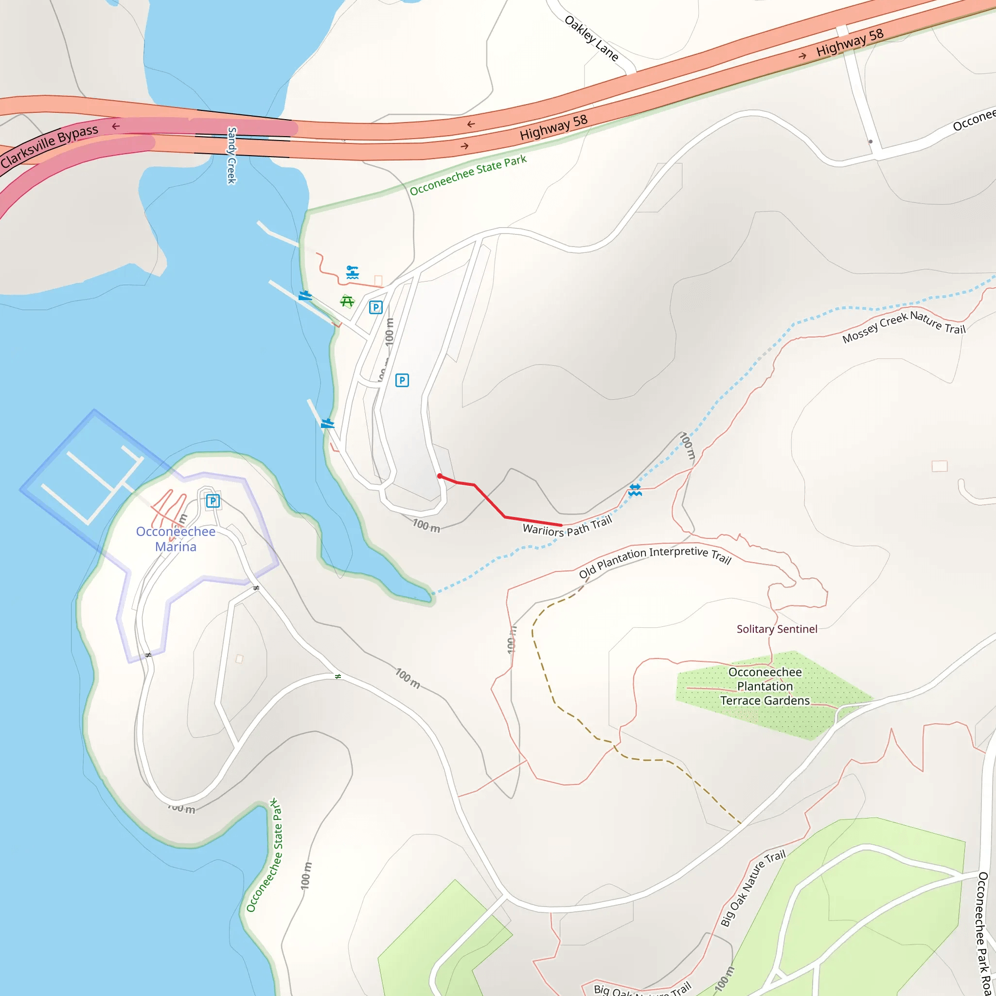 Occoneechee Park Road mobile static map