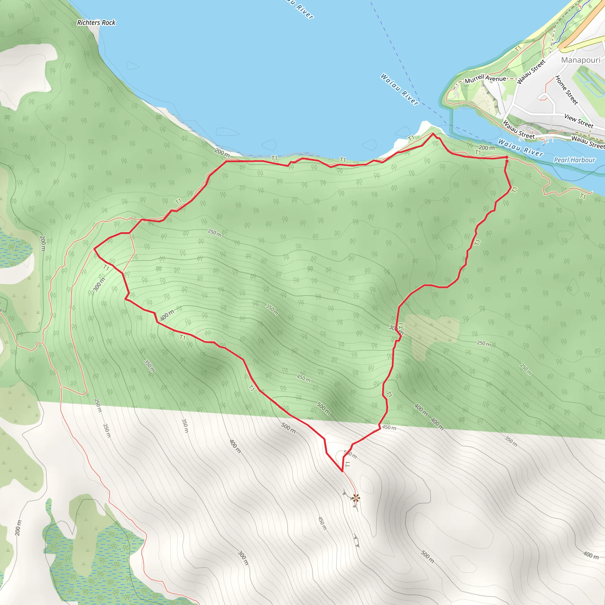 Pearl Harbour Return via Circle Track mobile static map