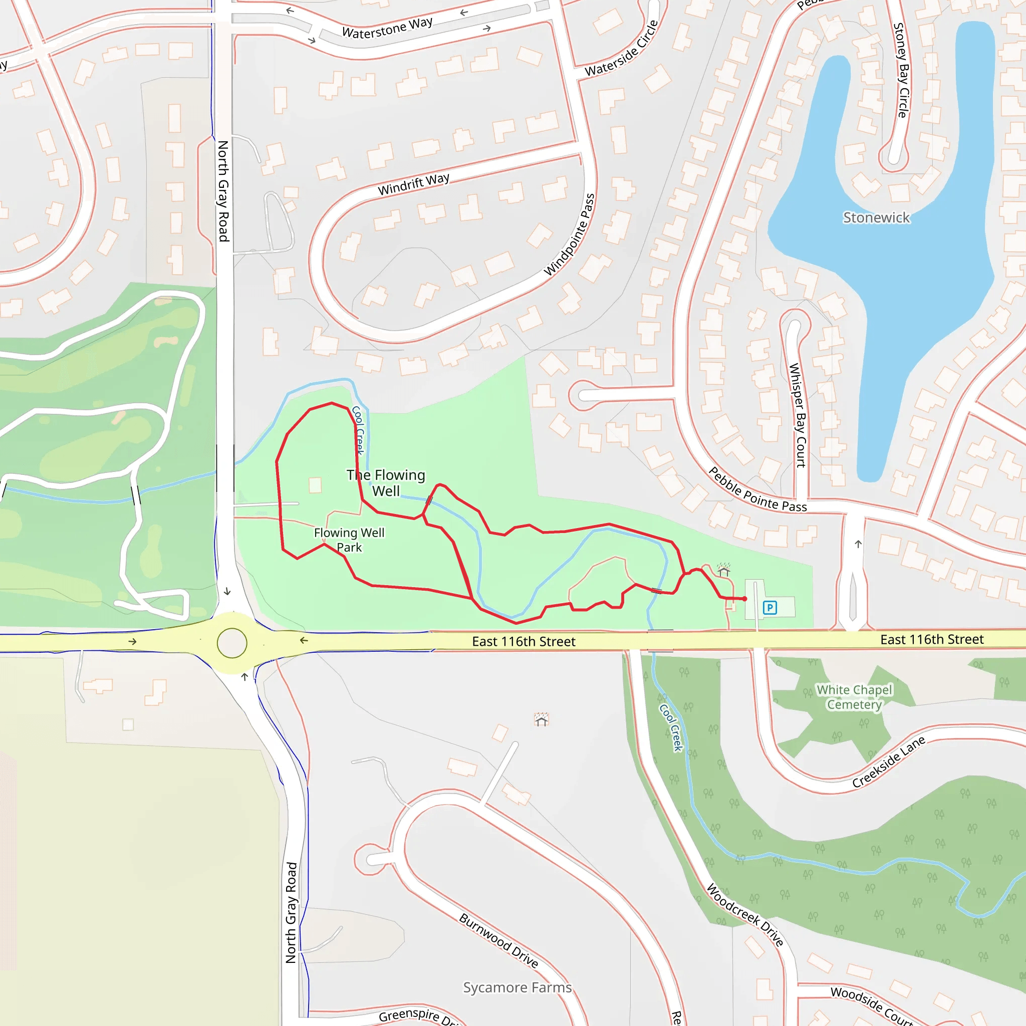 The Flowing Well Loop mobile static map
