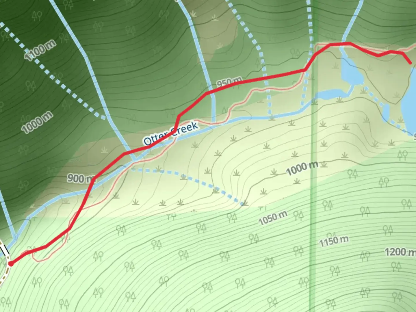 An image depicting the trail Slide Lake Trail and its surrounding area.