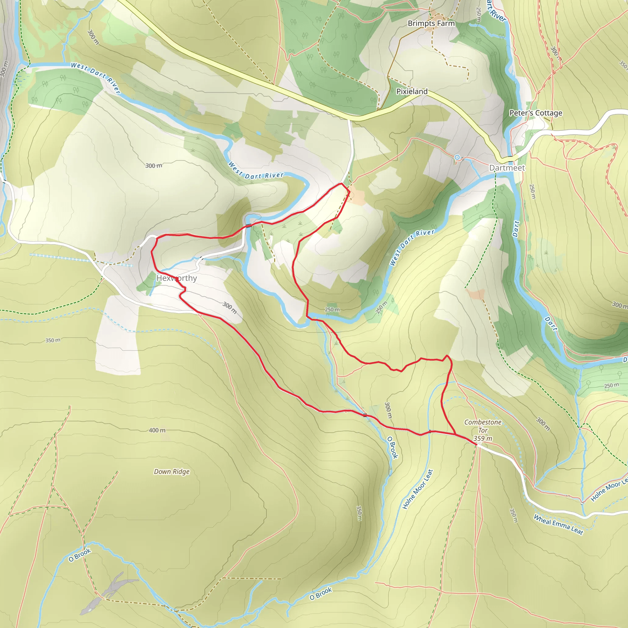 Hexworthy Walk mobile static map