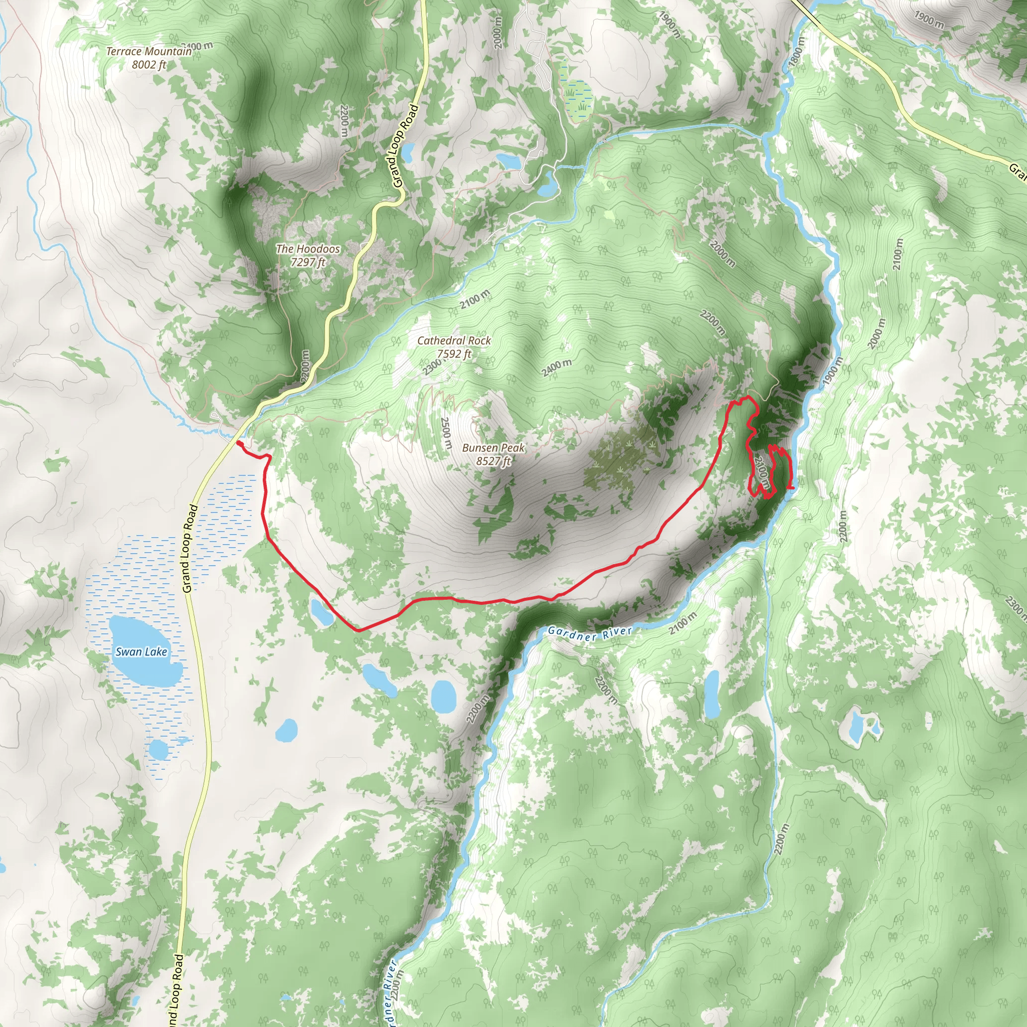 Osprey Falls Trail mobile static map