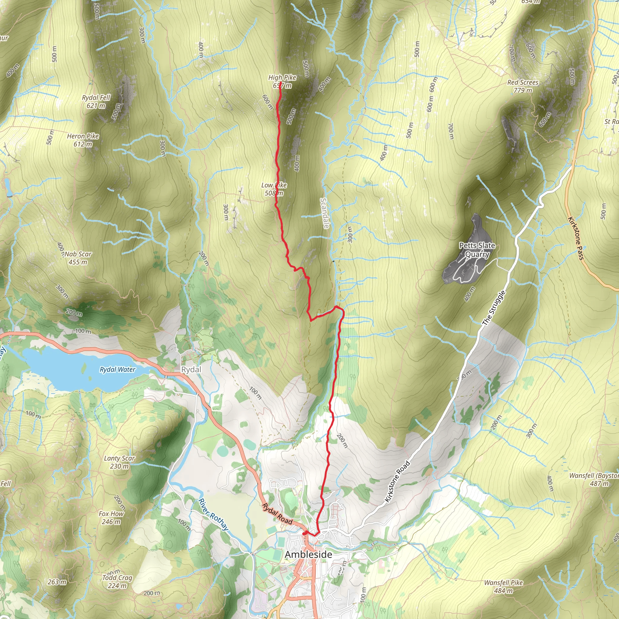 High Pike - Scandale mobile static map