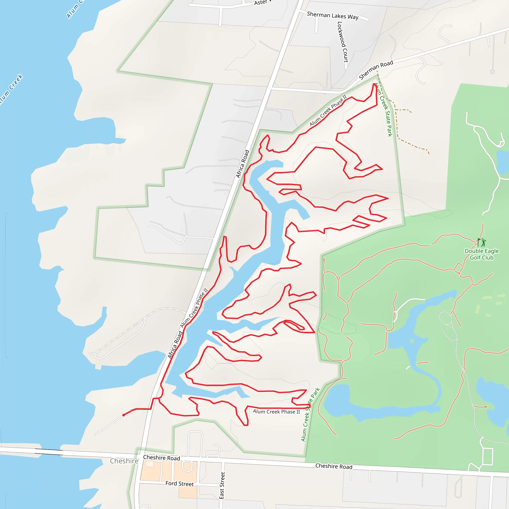 Alum Creek Phase II Loop mobile static map