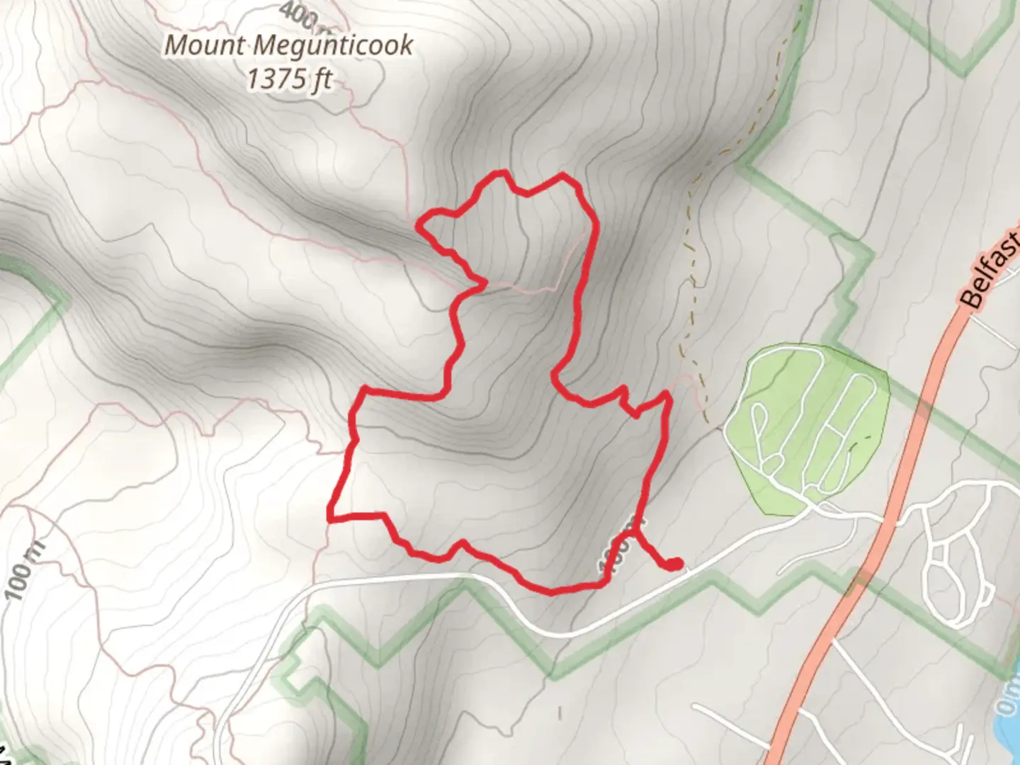 An image depicting the trail Megunticook Loop Trail and its surrounding area.