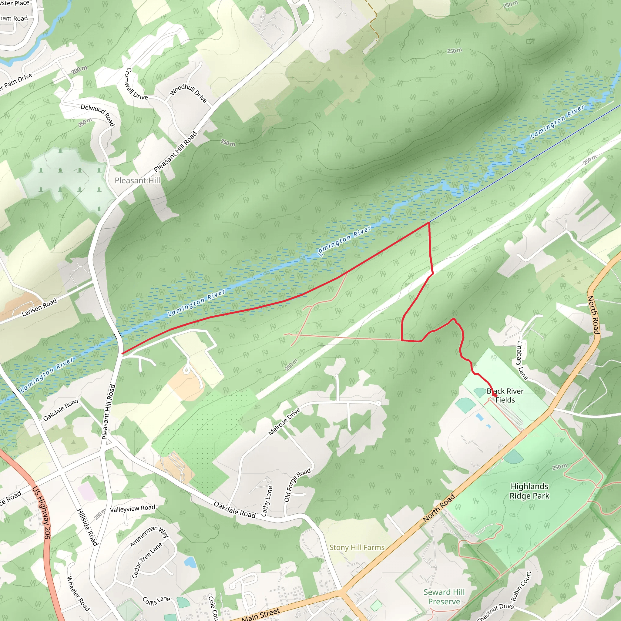 Patriots' Path and West Morris Greenway mobile static map