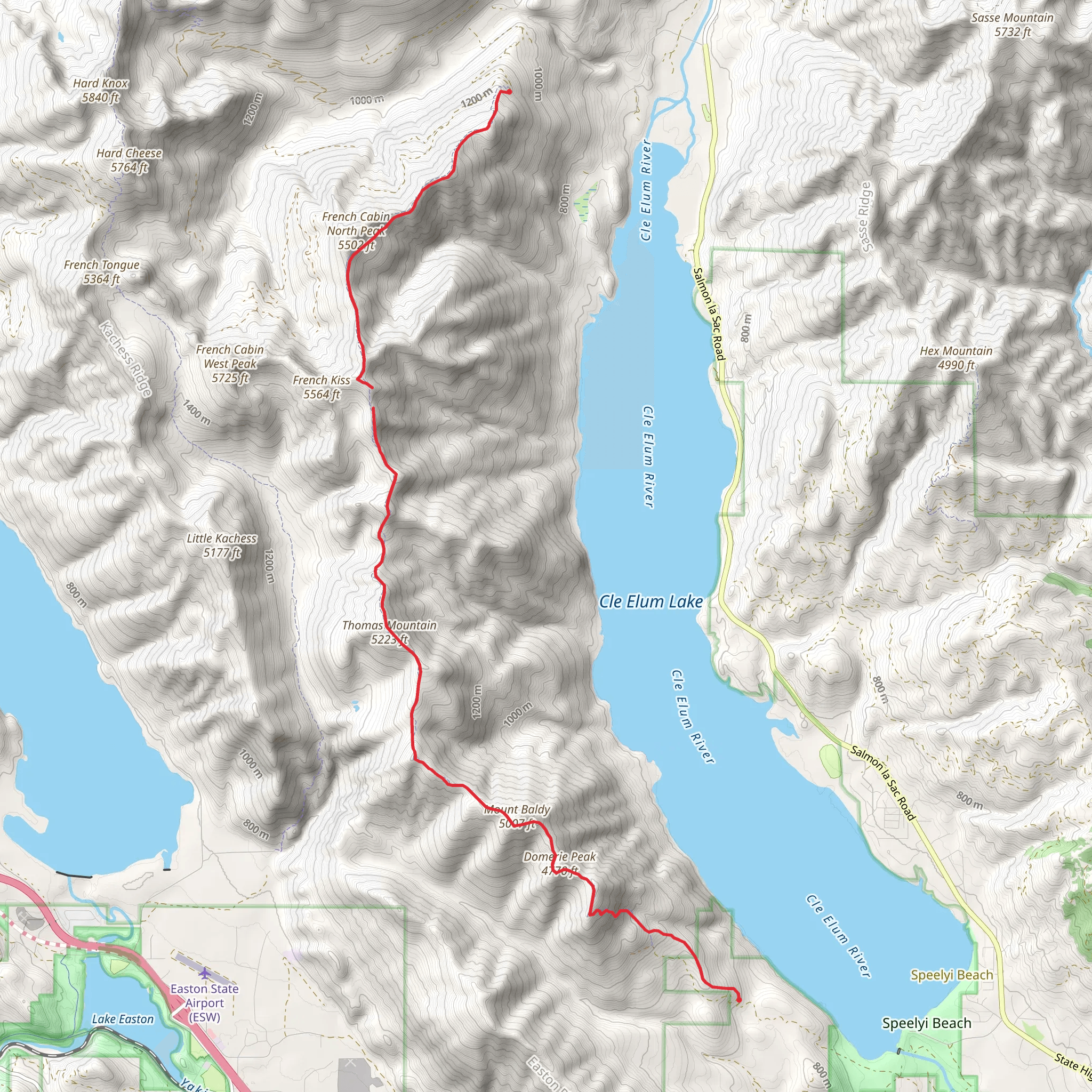 Domerie Peak Trail mobile static map