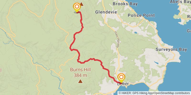 Tasmanian Trail stage 25 Map
