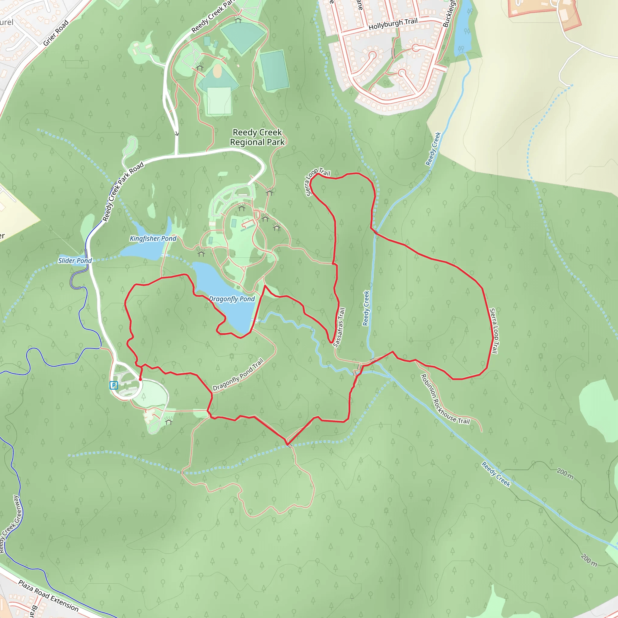 Dragonfly Pond - Reedy Creek Park Loop mobile static map