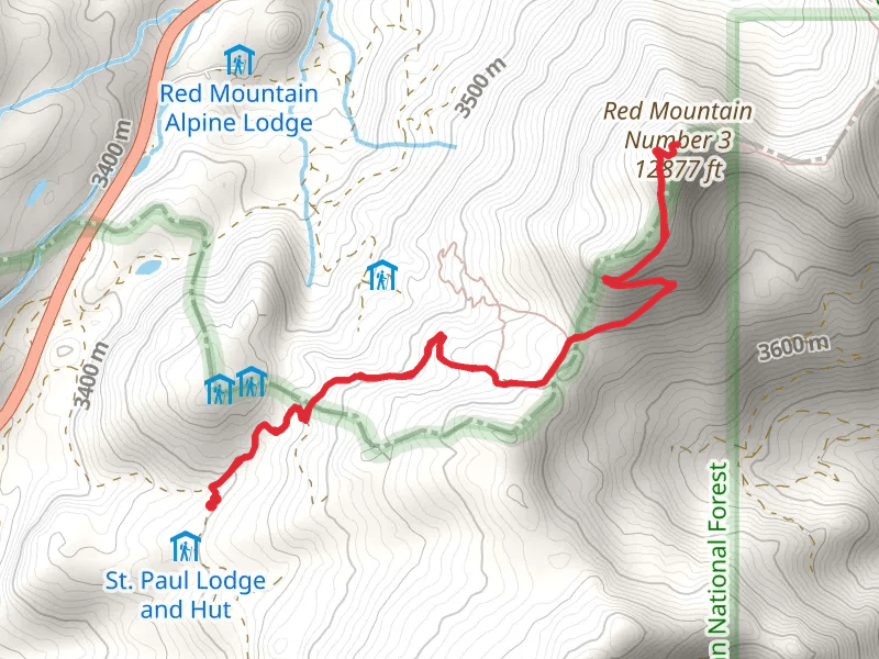 Red Mountain Number 3 mobile static map