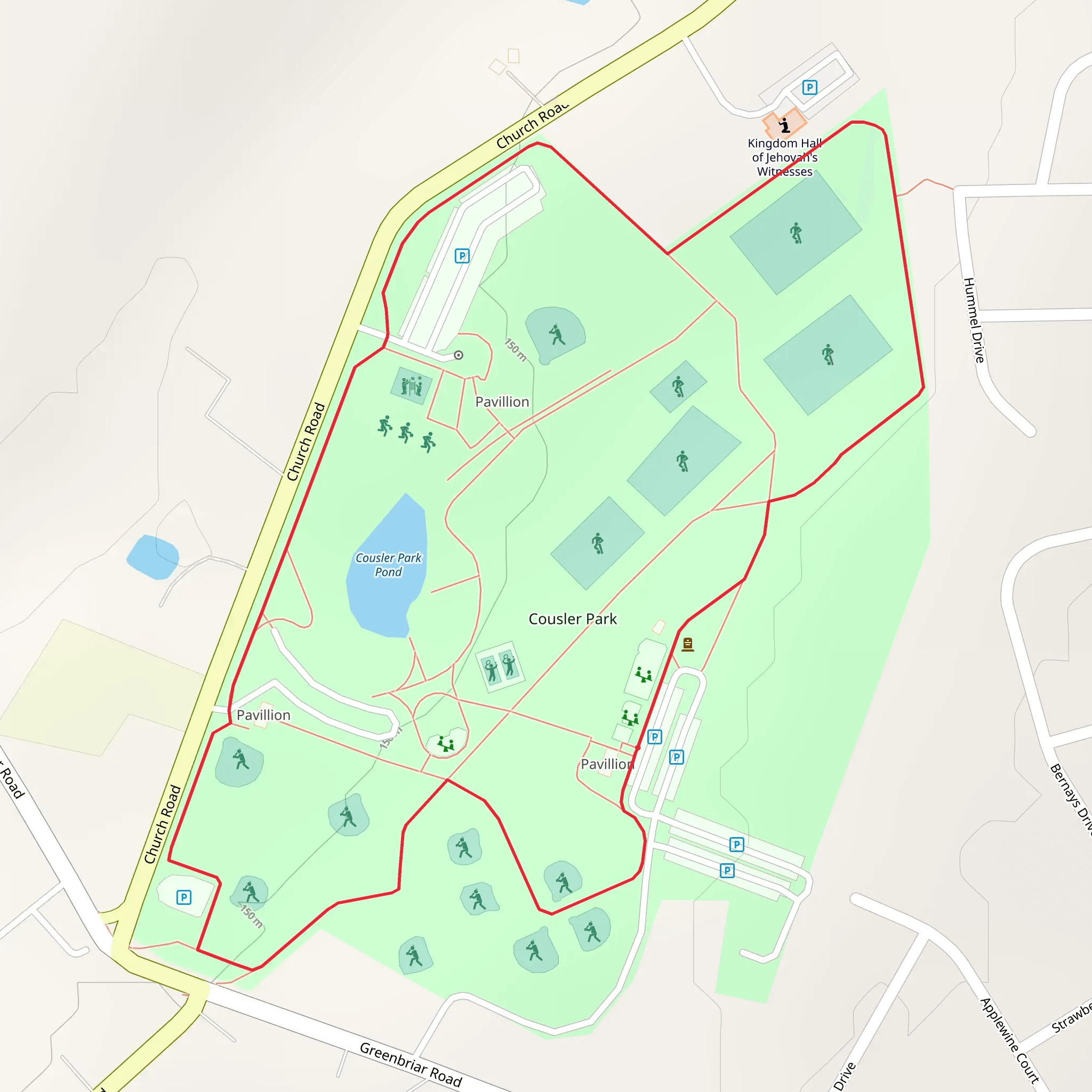 Cousler Park and Pond Loop Trail mobile static map