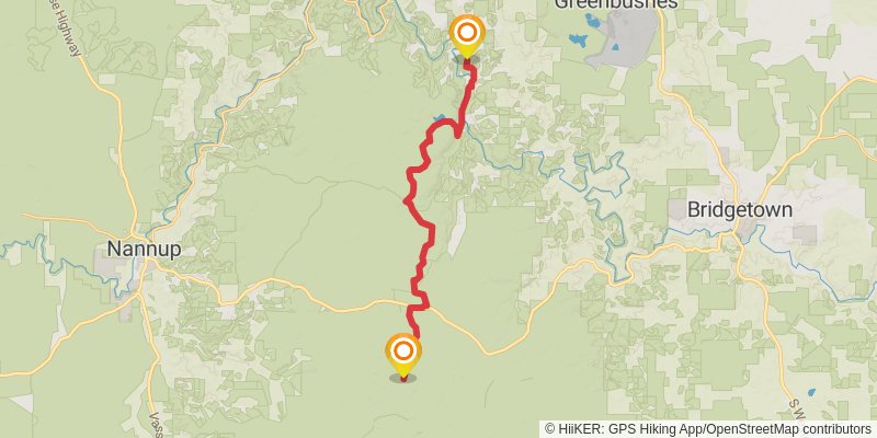 Bibbulmun Track stage 23 Map