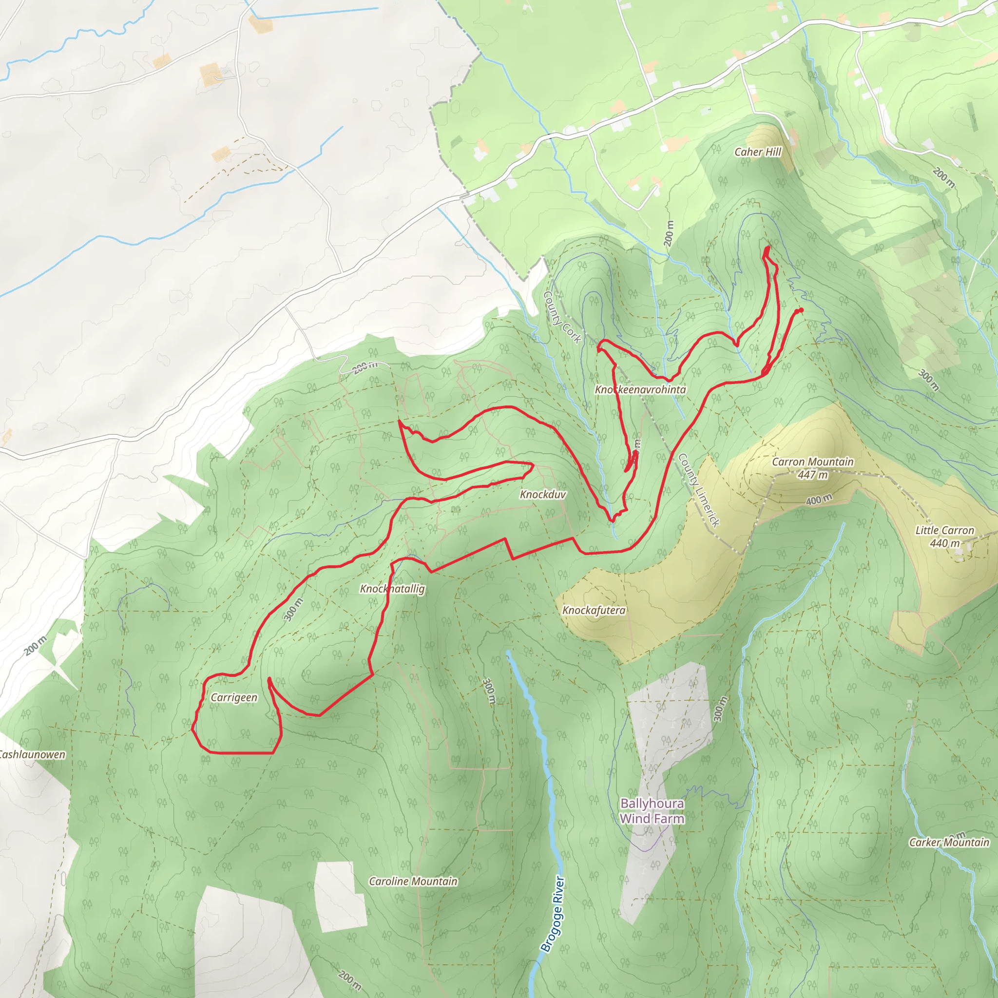 Ballyhoura - Garanne Loop mobile static map