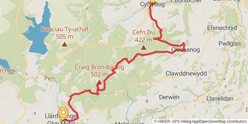 Hiraethog Trail stage 3 Map