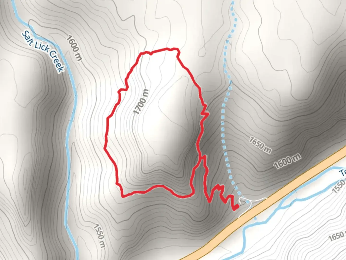 An image depicting the trail Salt Lick Trail and its surrounding area.