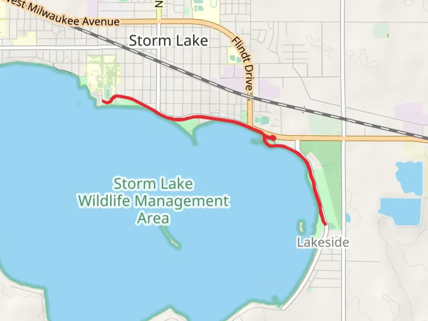 An image depicting the trail Chautauqua Park, Sunset Park and Mandeville Park Walk and its surrounding area.