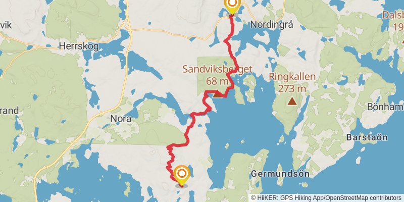 The High Coast Trail stage 2 Map
