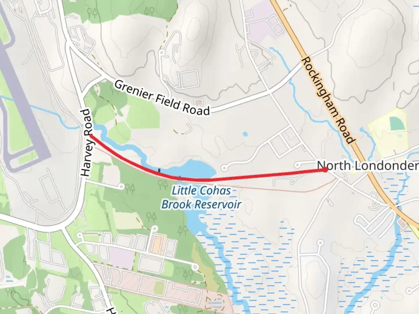 An image depicting the trail Londonderry Rail Trail Out and Back and its surrounding area.
