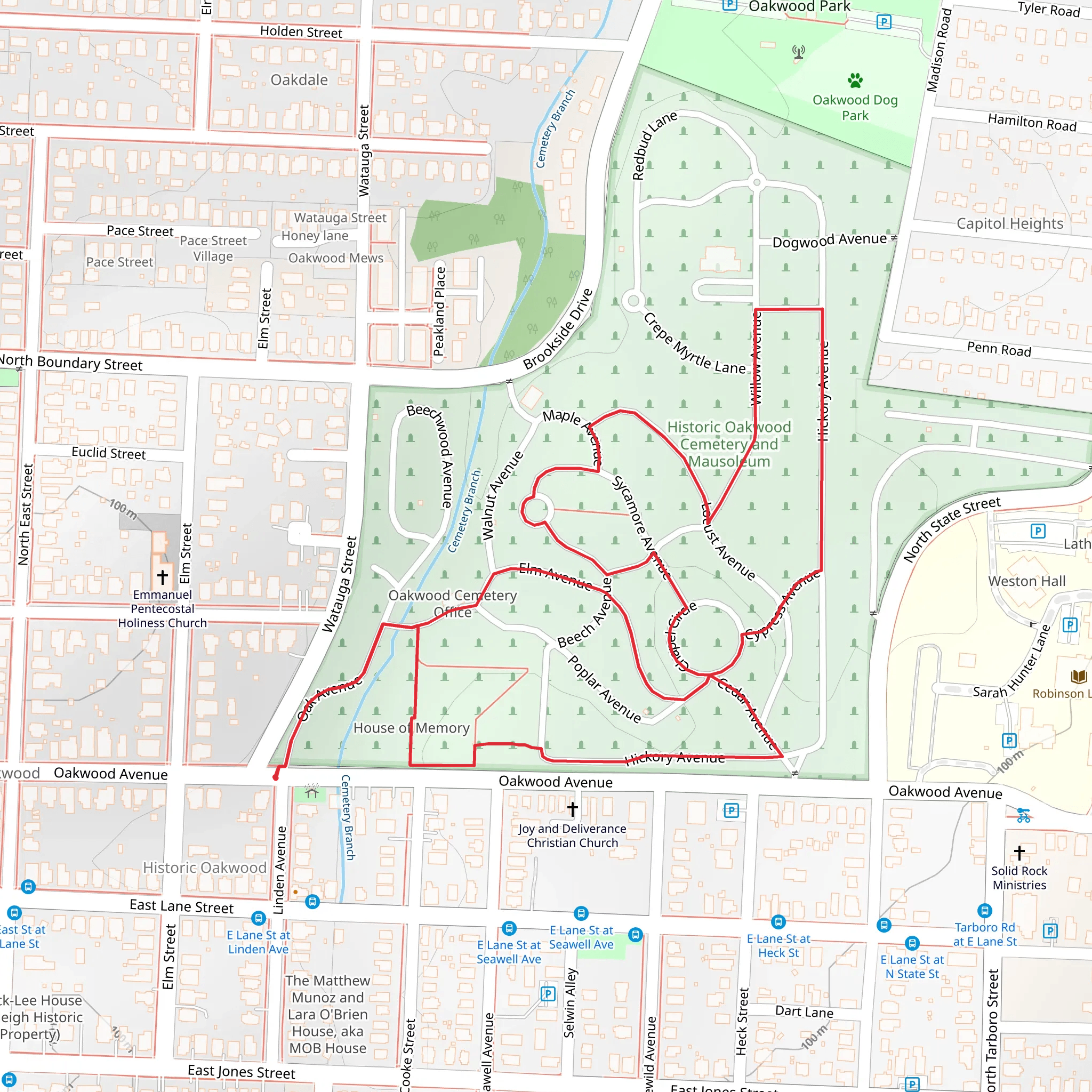 Willow Avenue and Elm Avenue Loop mobile static map
