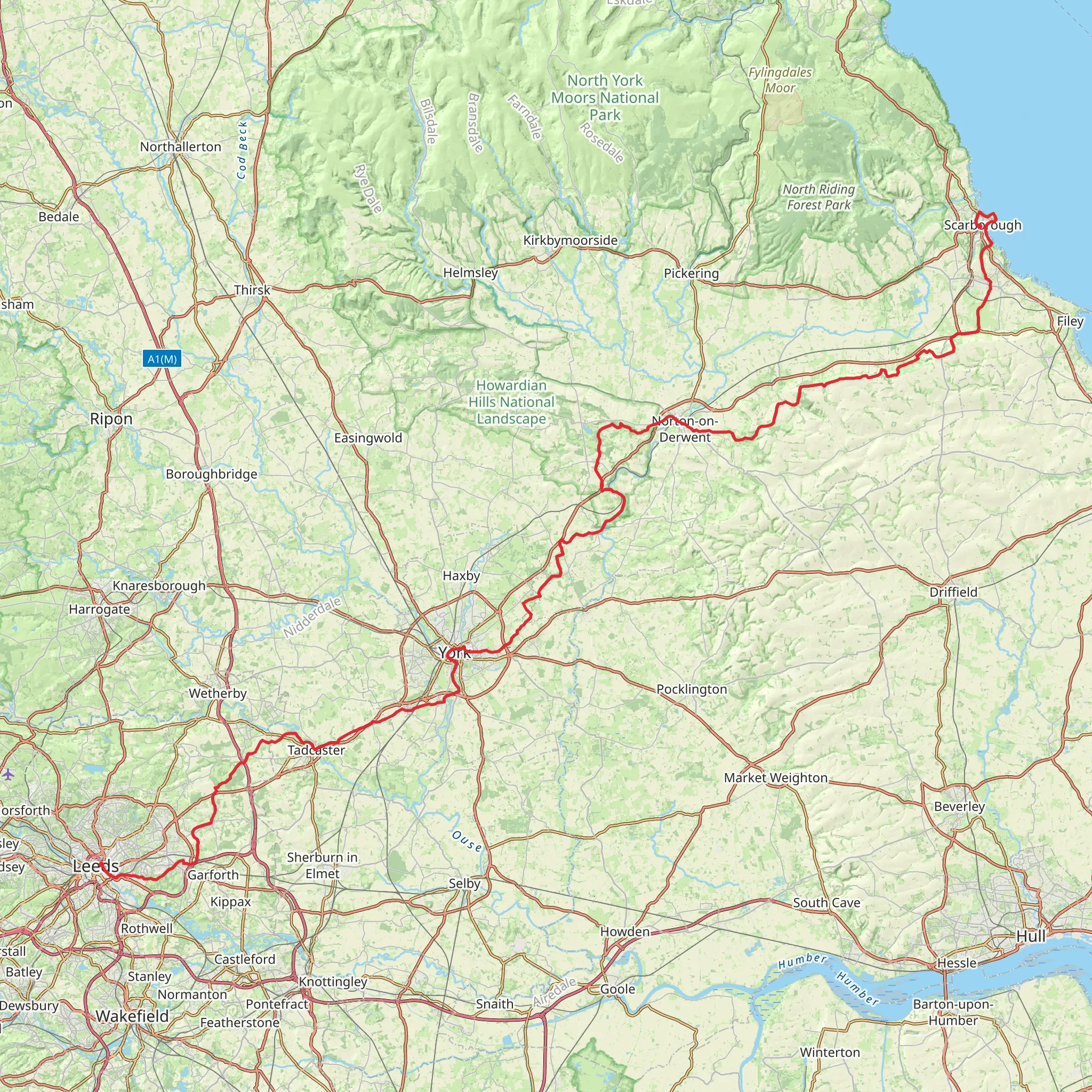 Coastliner Way mobile static map