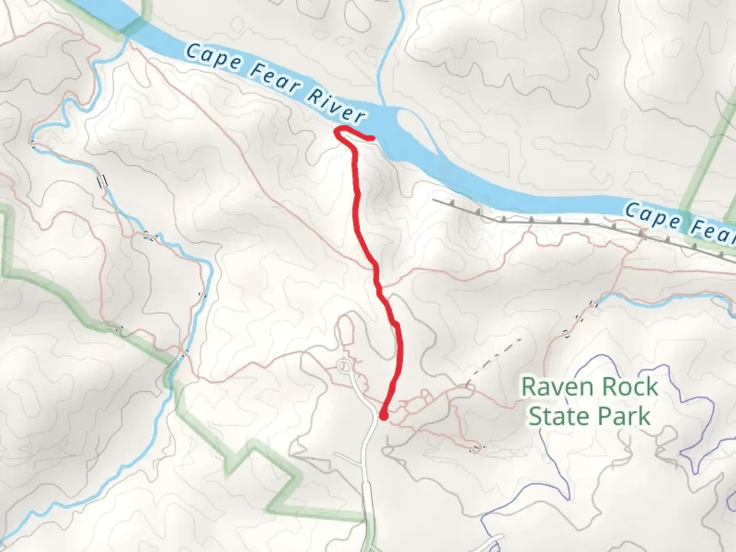 An image depicting the trail Fish Traps Trail and its surrounding area.