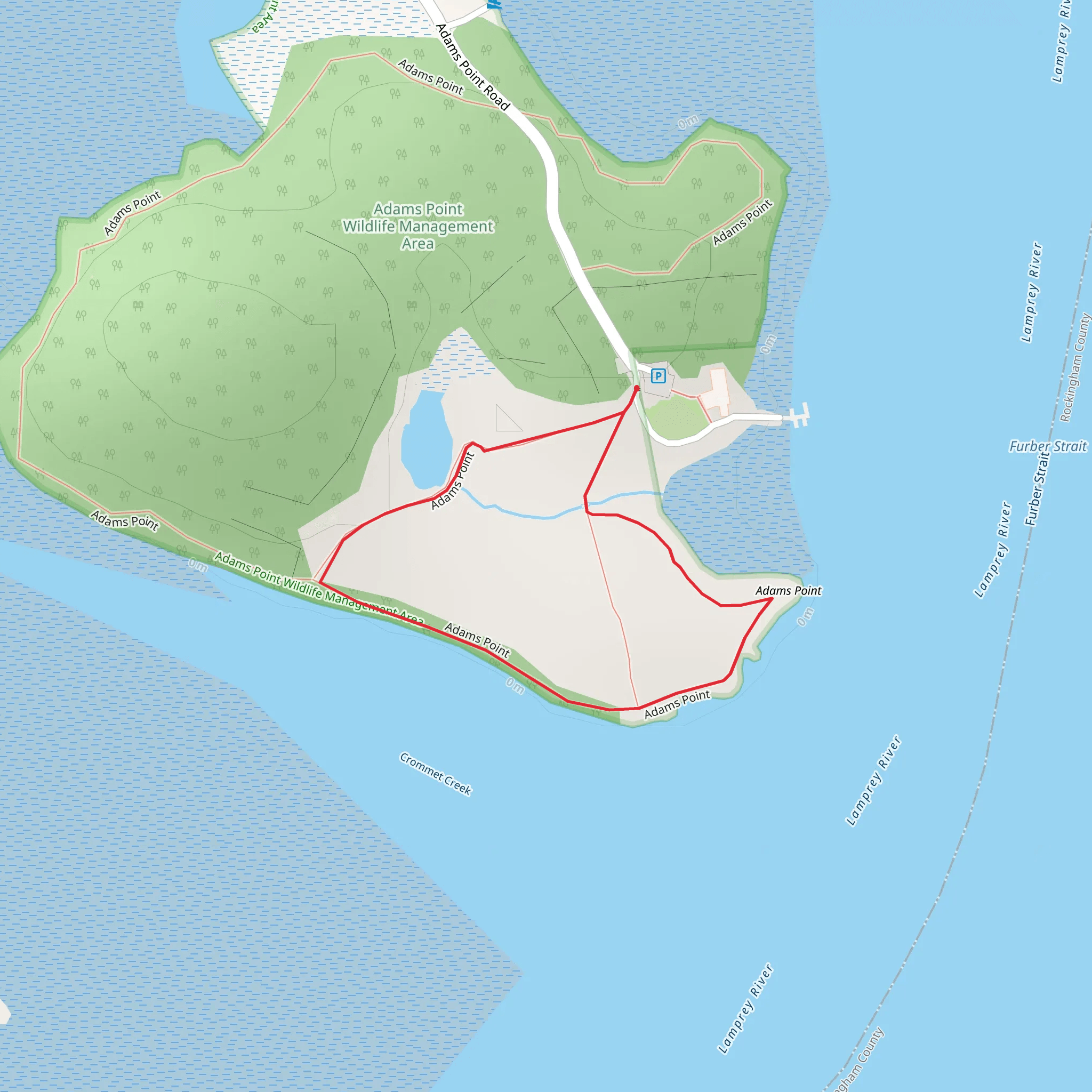 Adams Point Loop mobile static map