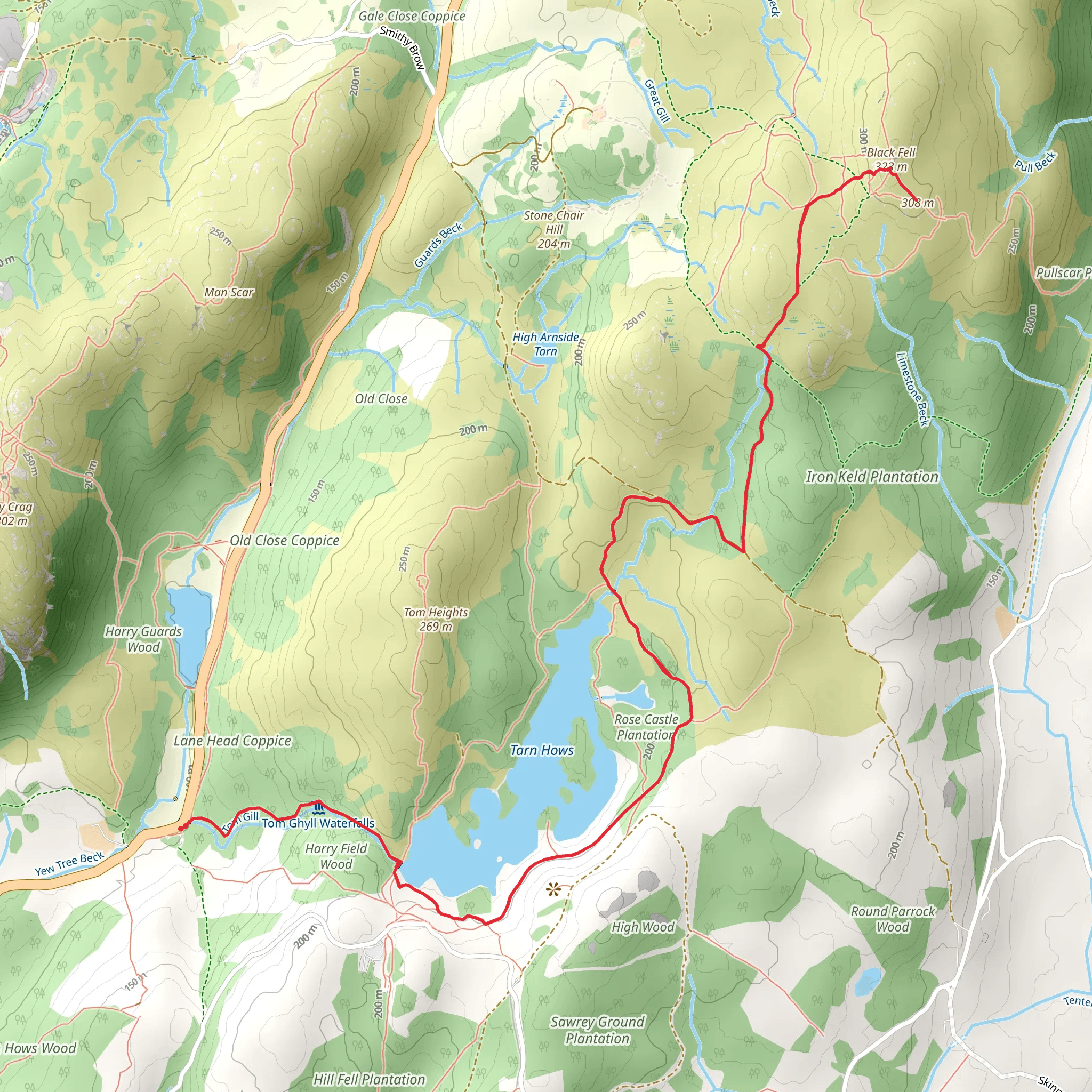 Black Fell mobile static map