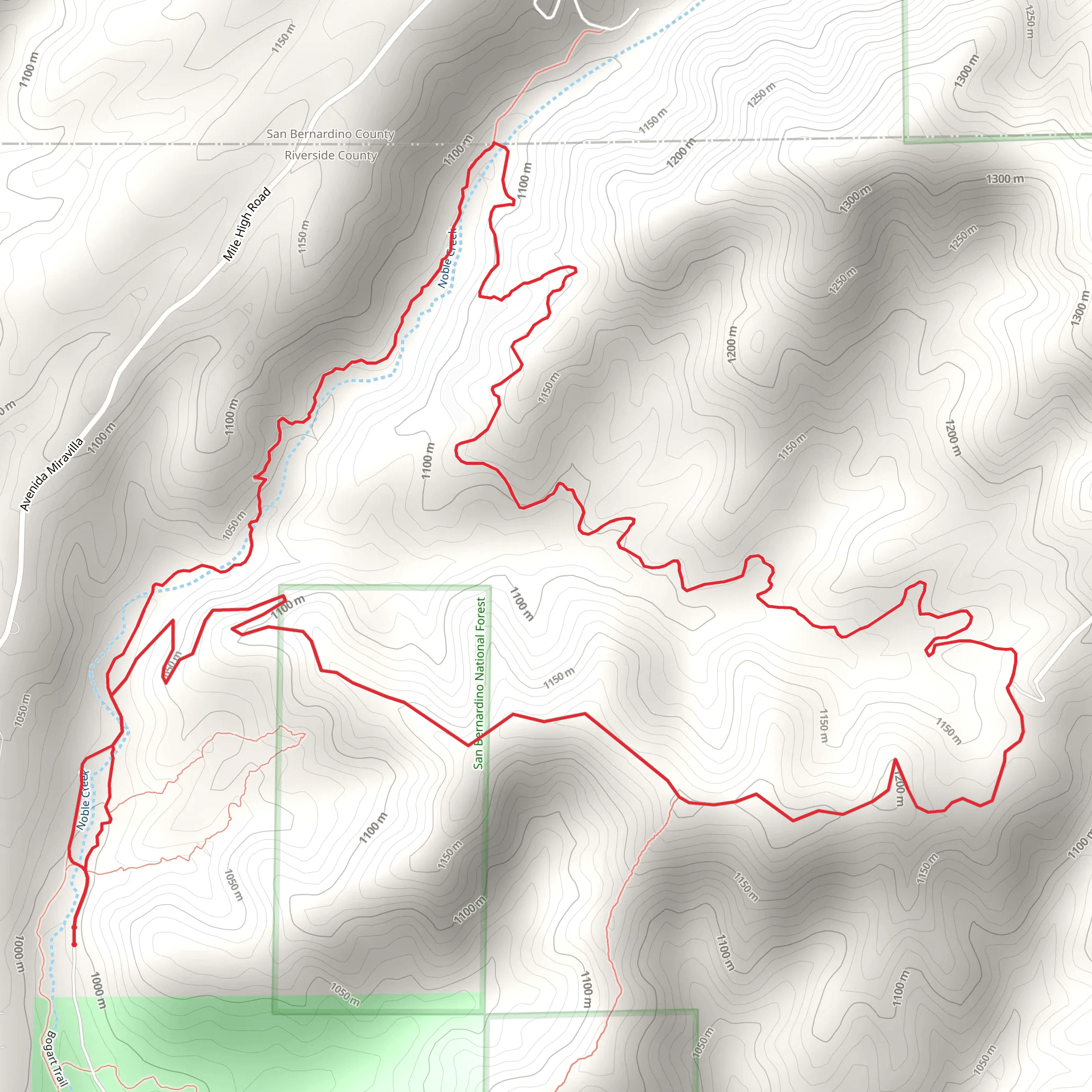 Noble Creek Loop mobile static map