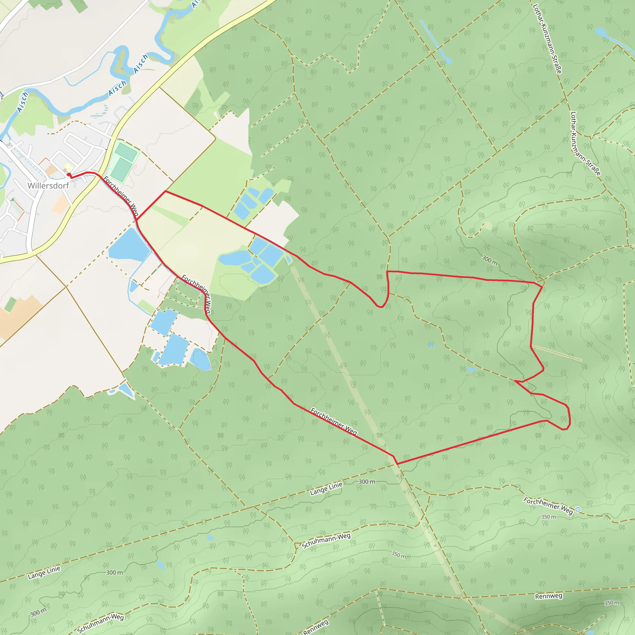 Forchheimer Weg Loop mobile static map