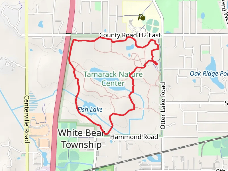Tamarack Lake Loop mobile static map