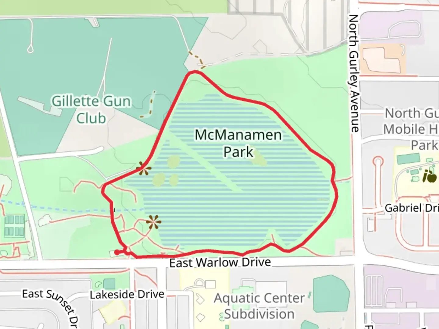 An image depicting the trail Burlington Lake Loop and its surrounding area.