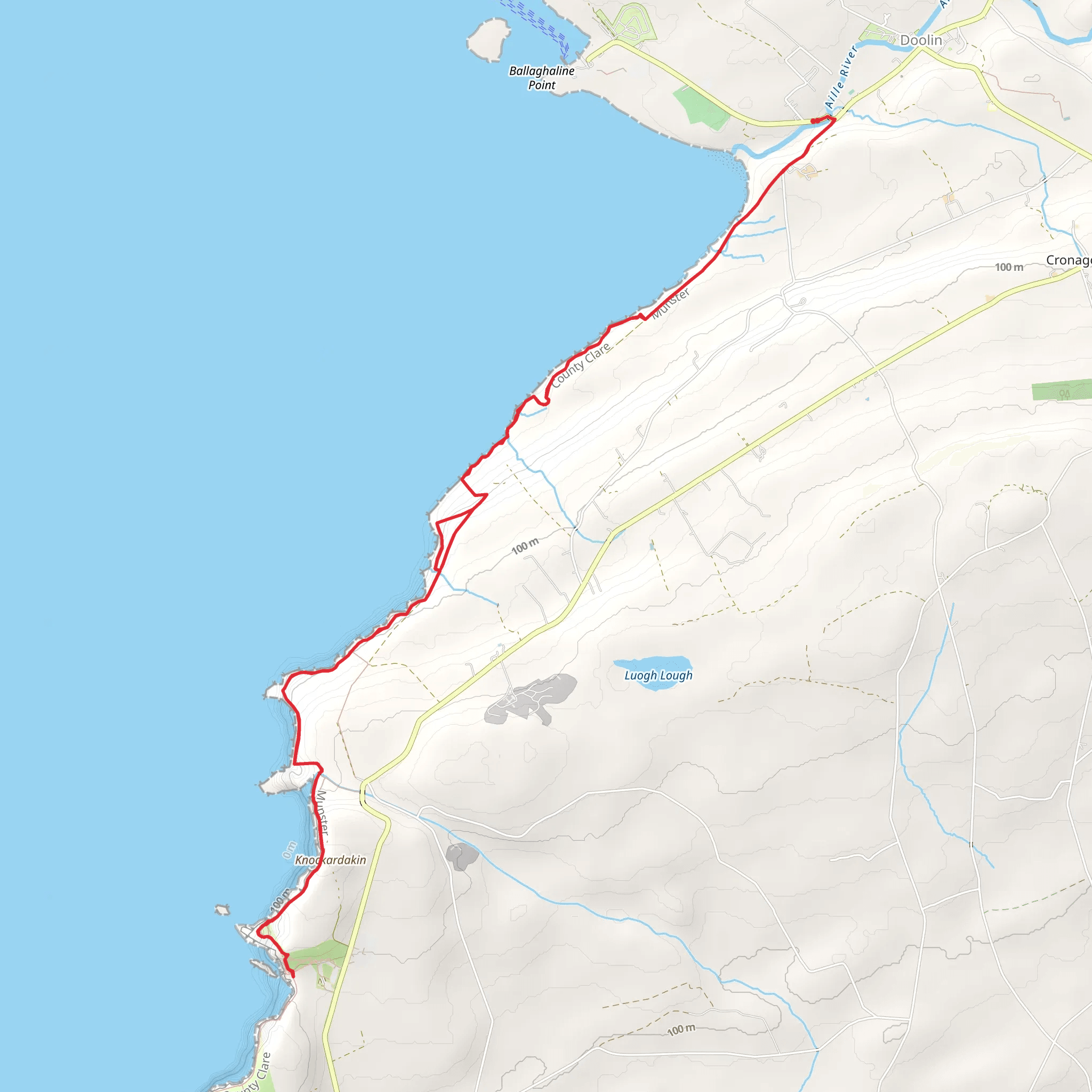 Doolin Cliff Walk mobile static map