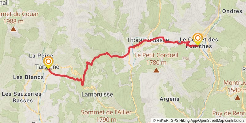 Grande Traversée des Préalpes stage 7 Map