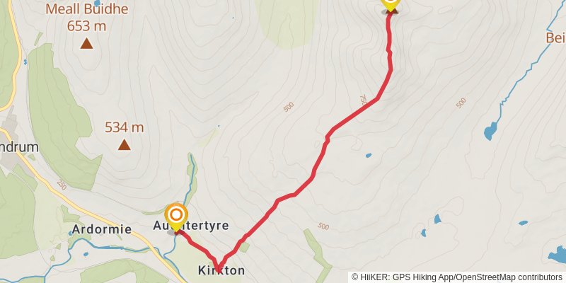 Beinn Chaluim and Cam Chreag Loop stage 2 Map