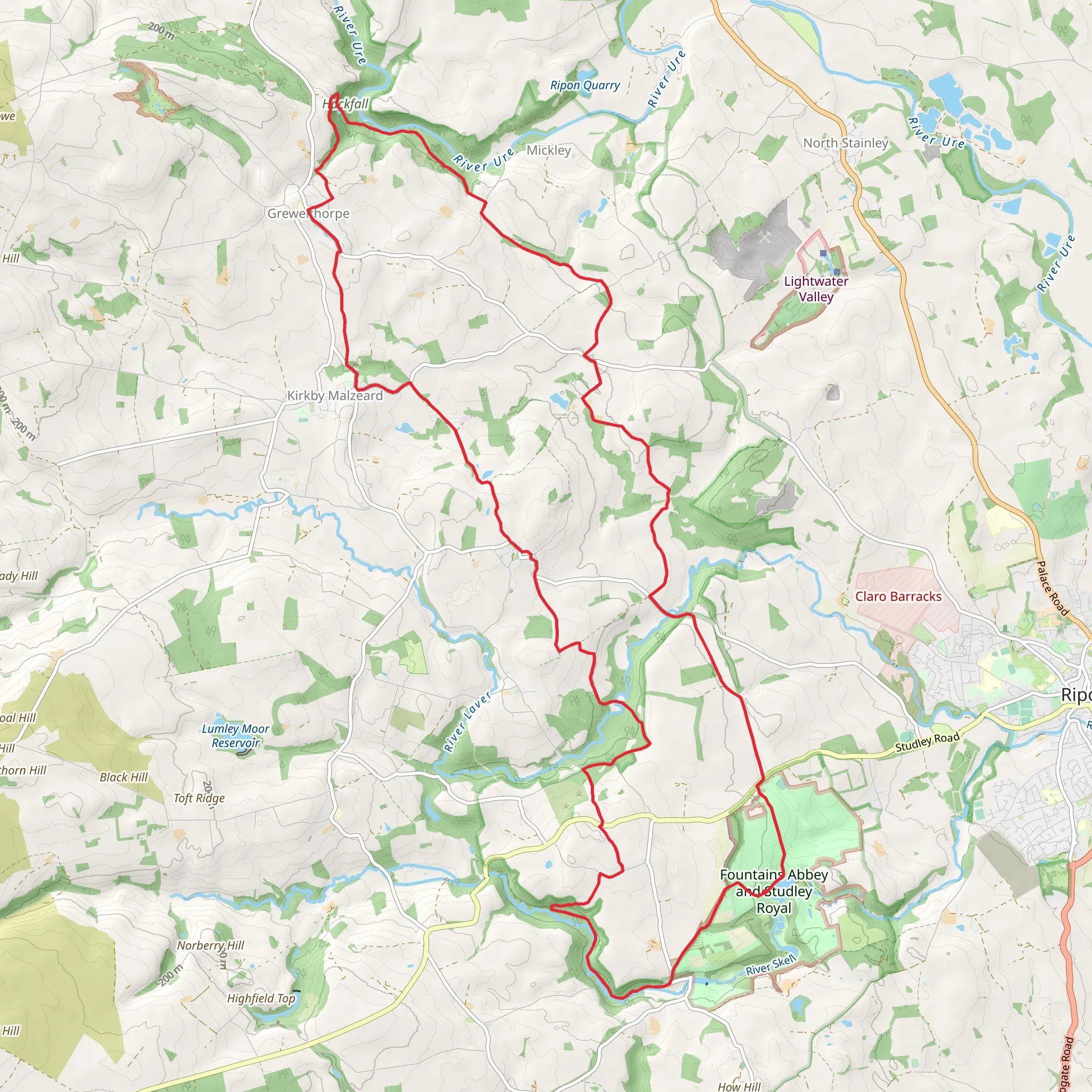 Aislabie Walk mobile static map