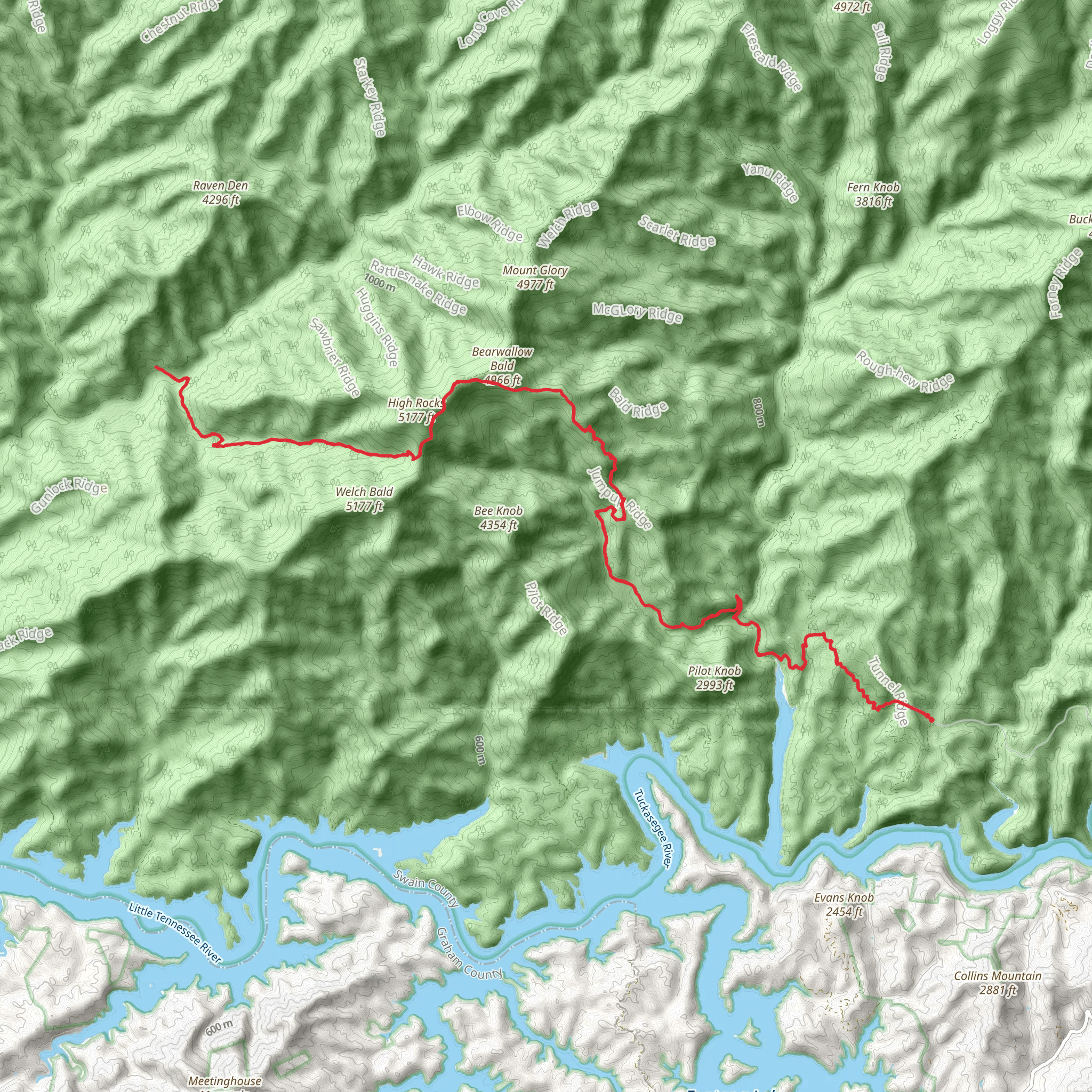 Bear Creek Trail - Hazel Creek mobile static map