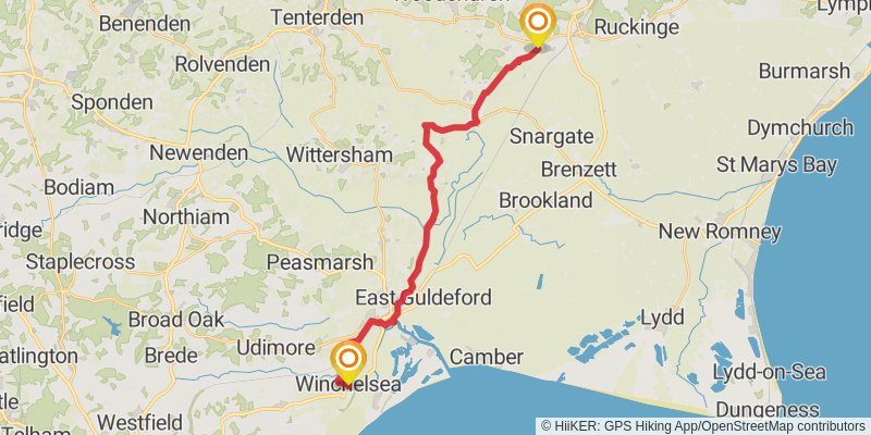 Plymouth to Dover Walk stage 36 Map