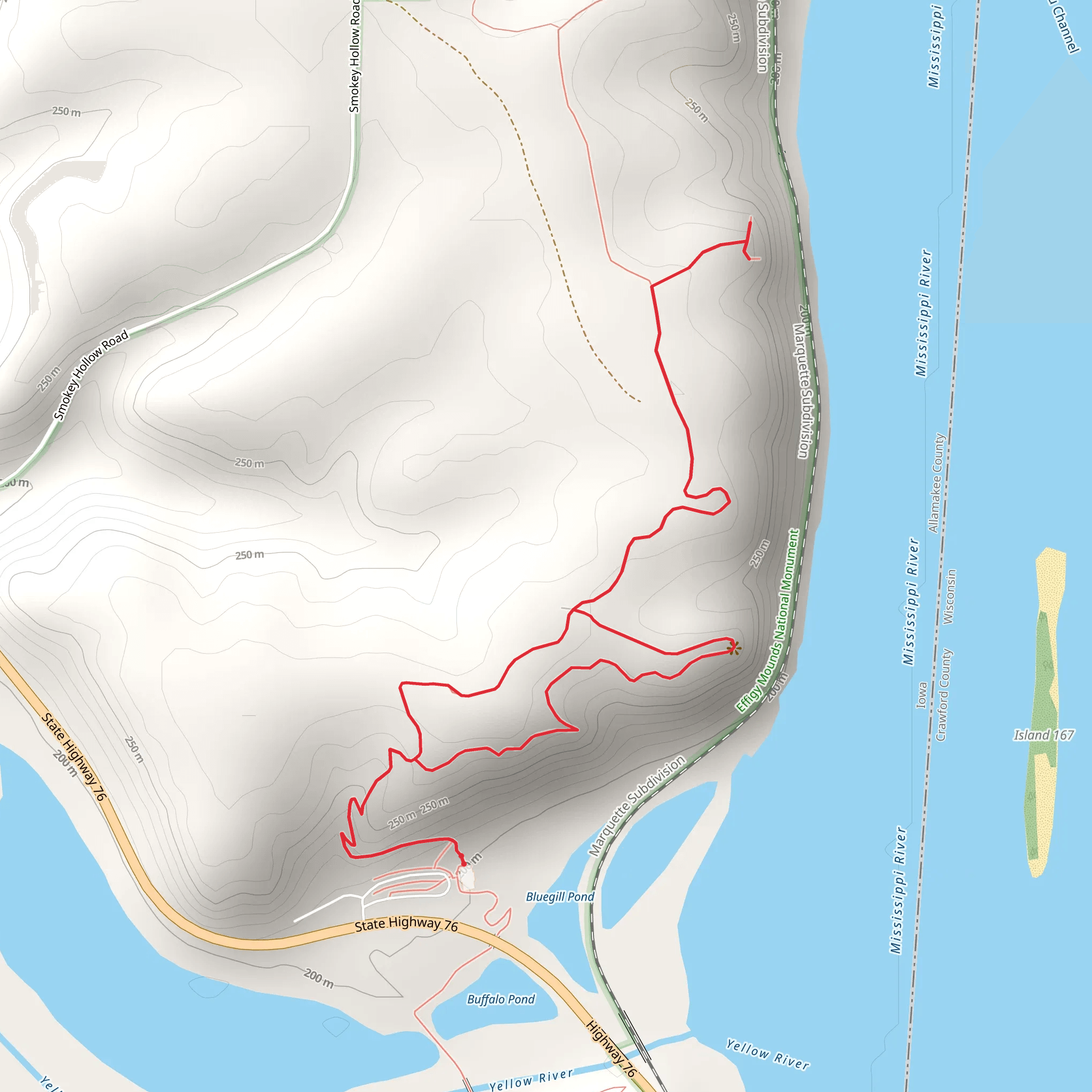 Fire Point and Eagle Rock Loop mobile static map