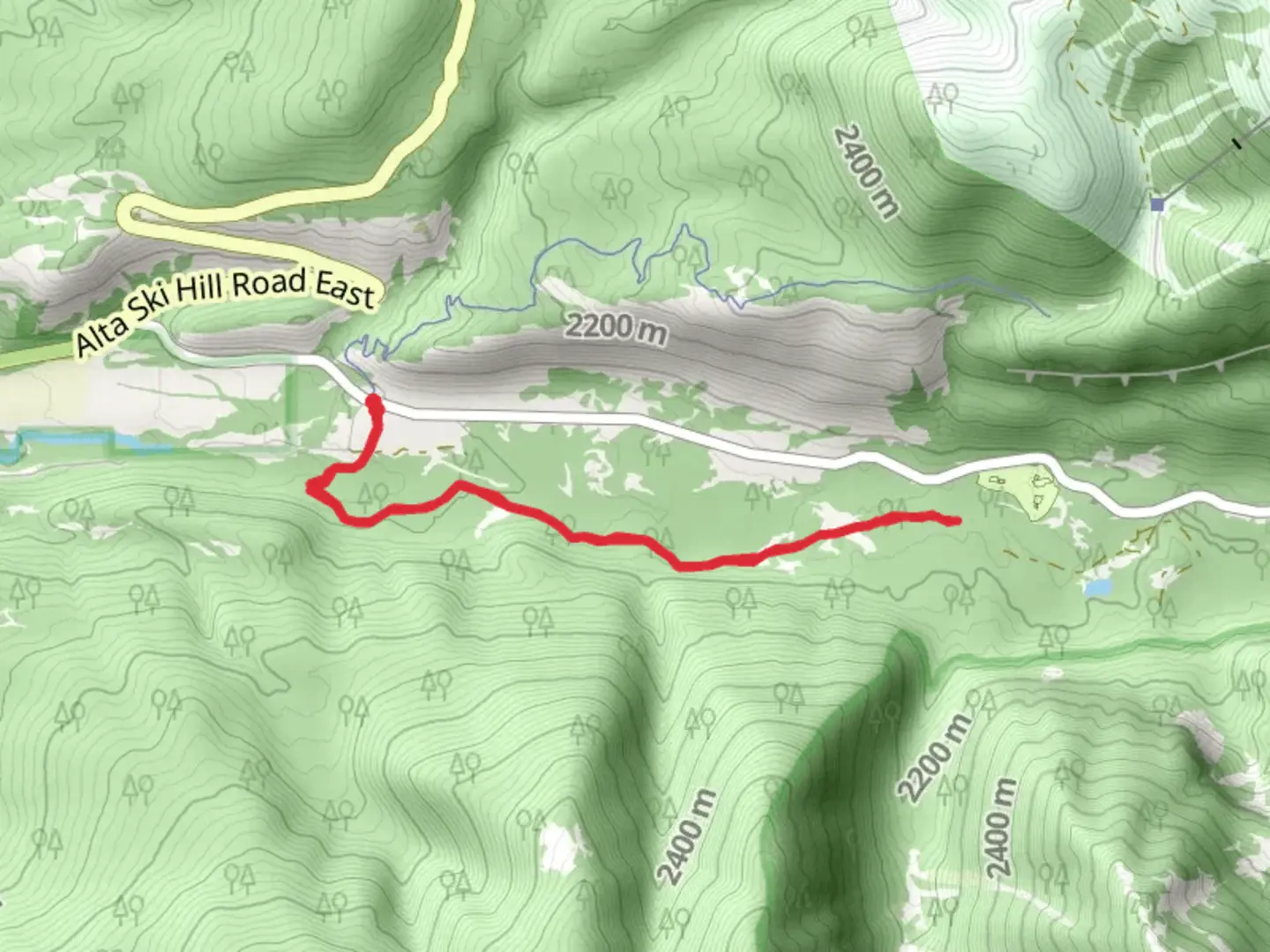 An image depicting the trail Sheep Bridge and its surrounding area.
