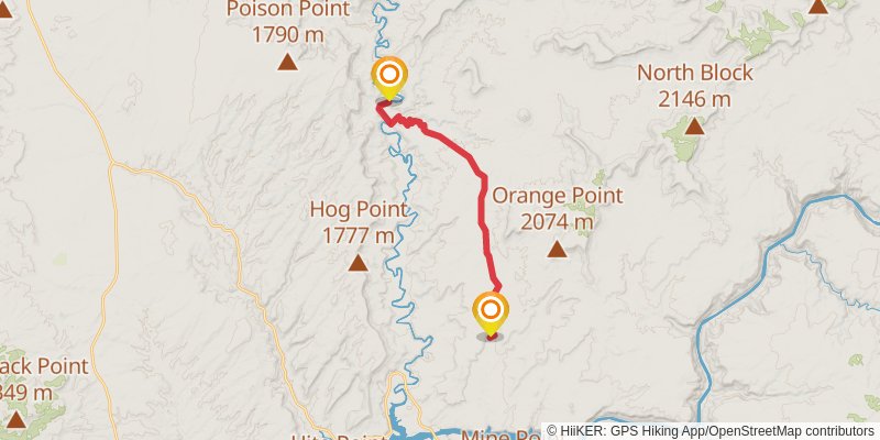 Hayduke Trail stage 15 Map