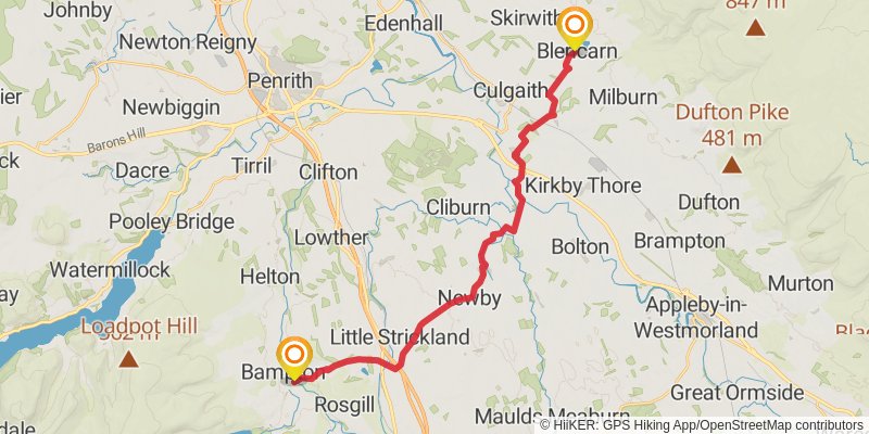 Ravenglass to Holy Island Walk stage 6 Map